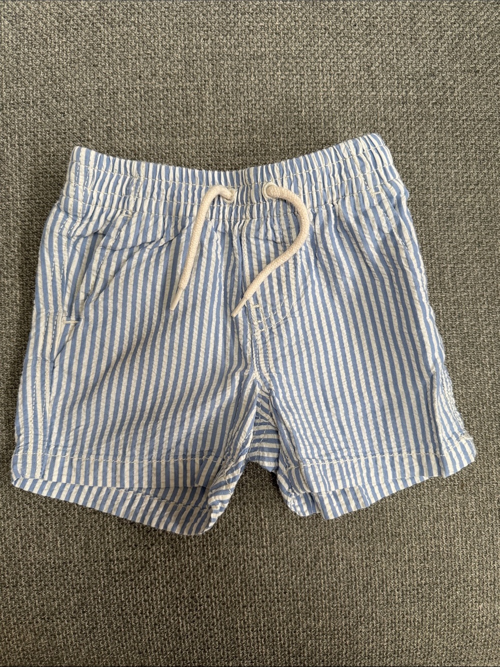 GAP Baby Blue and White Striped Shorts